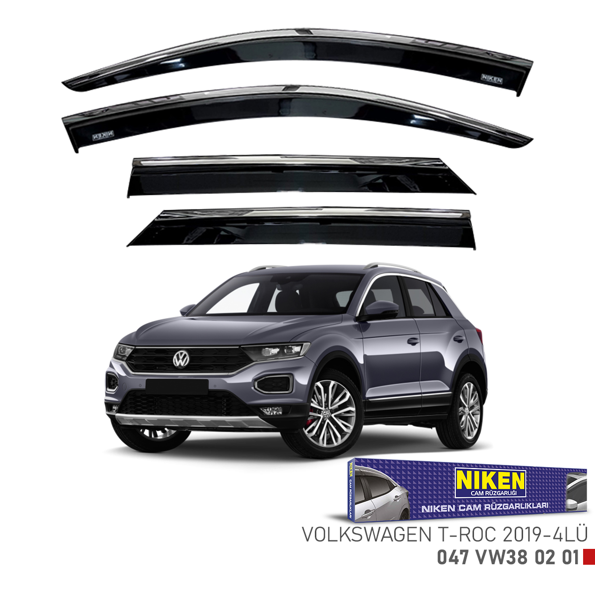 Niken%20Vw%20T-Roc%202019%20Sonrası%20Kromlu%20Cam%20Rüzgarlığı%204Lü