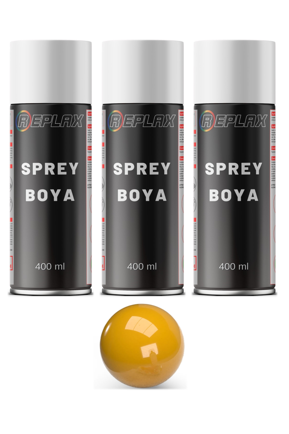 3 Adet Ral 1007 Koyu Nergiz Sarı Sprey Boya 400 ml