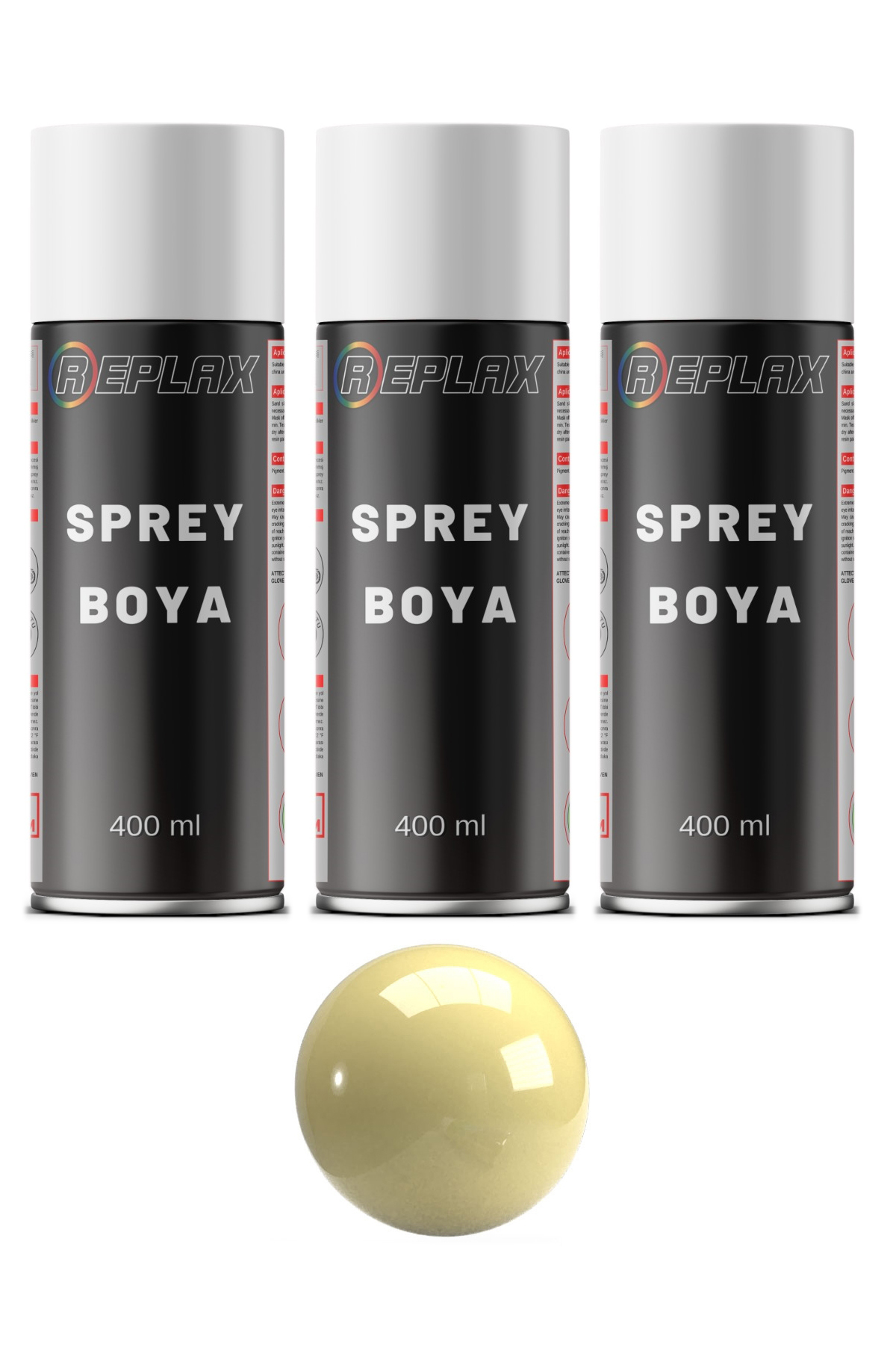 3 Adet Ral 1015 Fil Dişi Beji Sprey Boya 400 ml