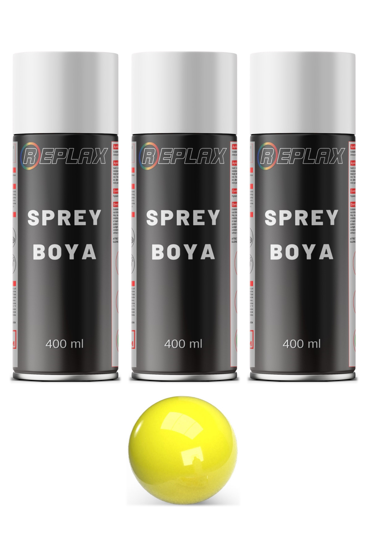 3 Adet Ral 1018 Çinko Açık Sarı Sprey Boya 400 ml