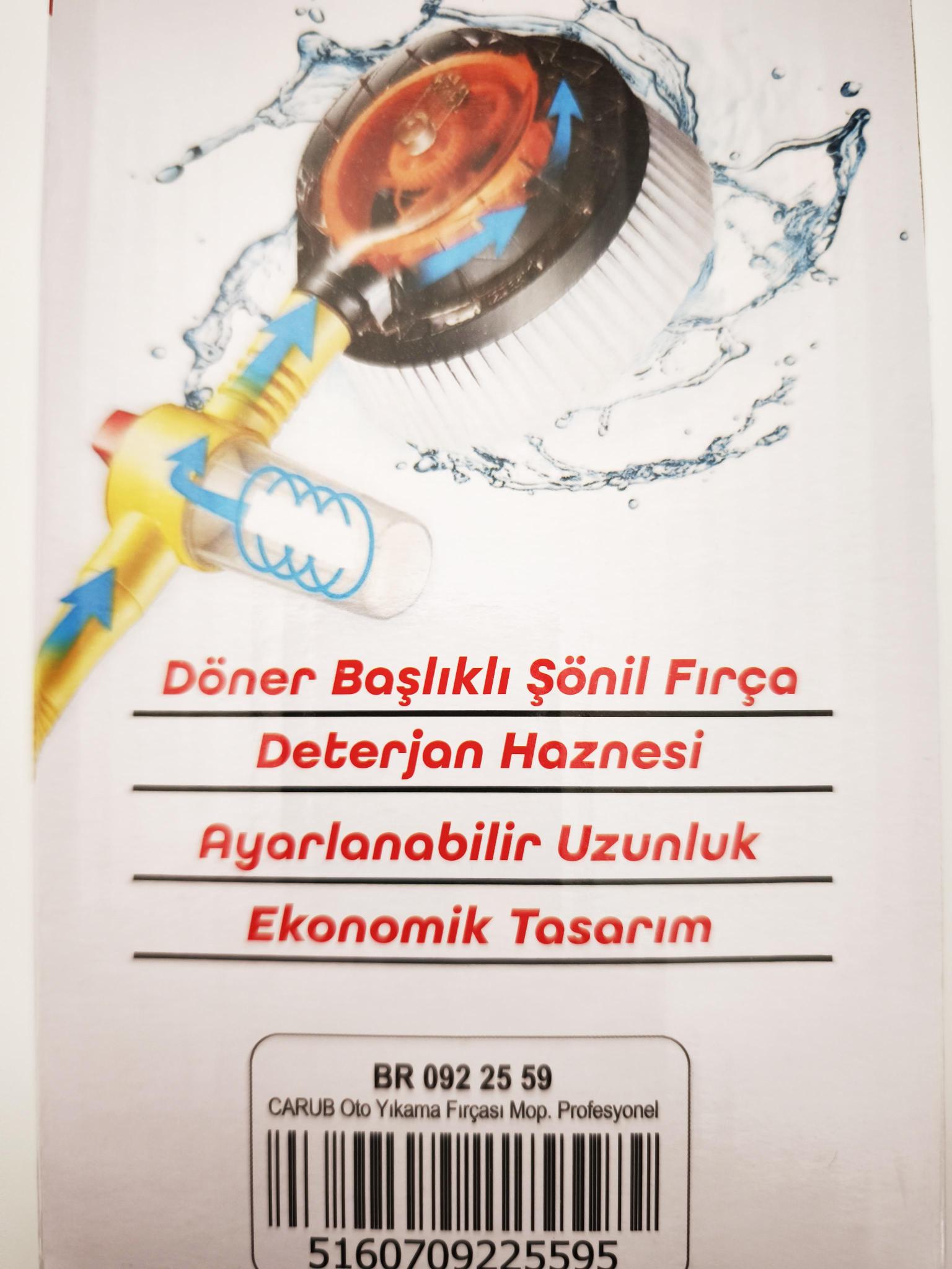 Oto Yıkama Fırçası Mop Saplı profesyonel br0922559