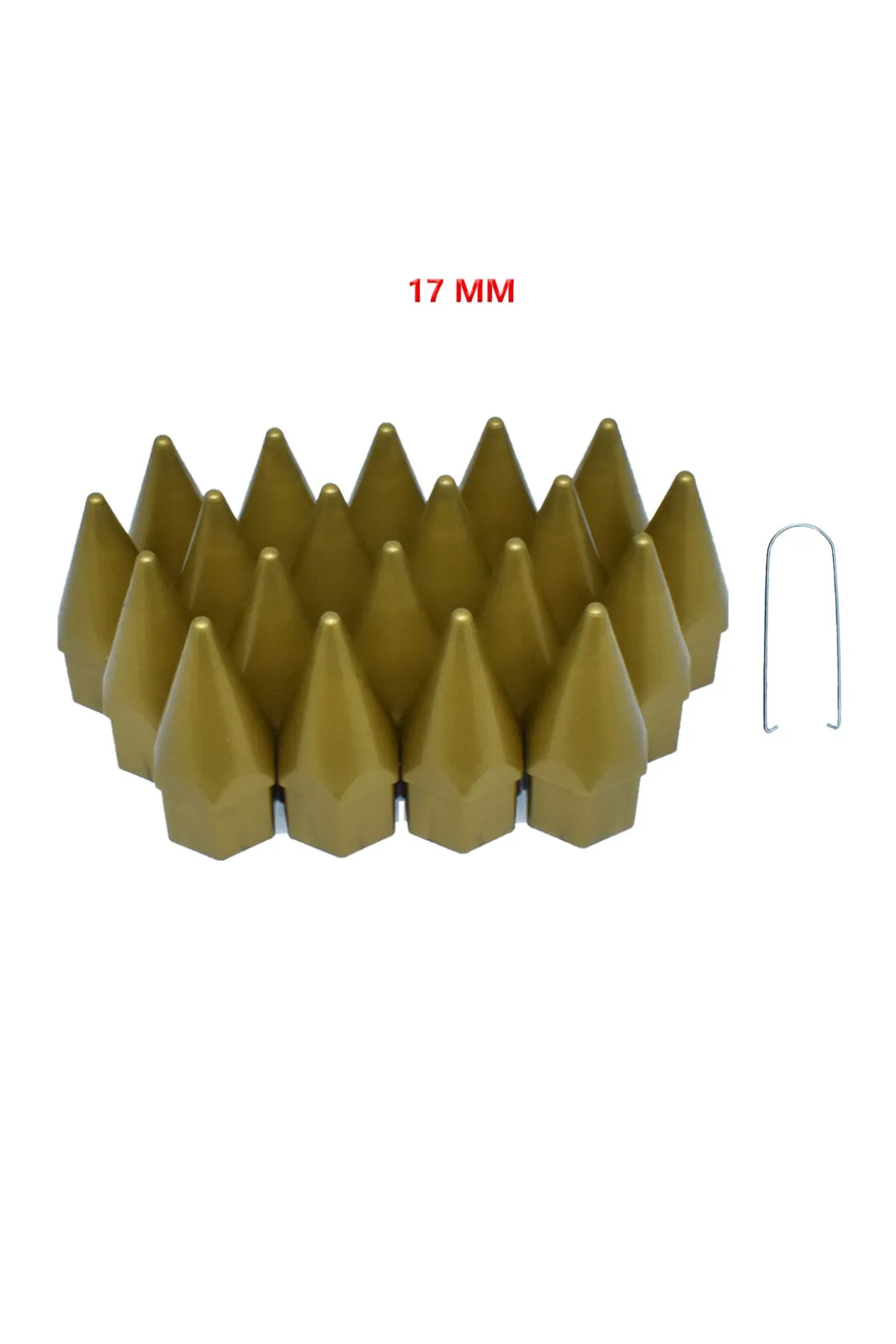 Bijon Kapağı Sivri 17 Mm Altın 20 Li Set