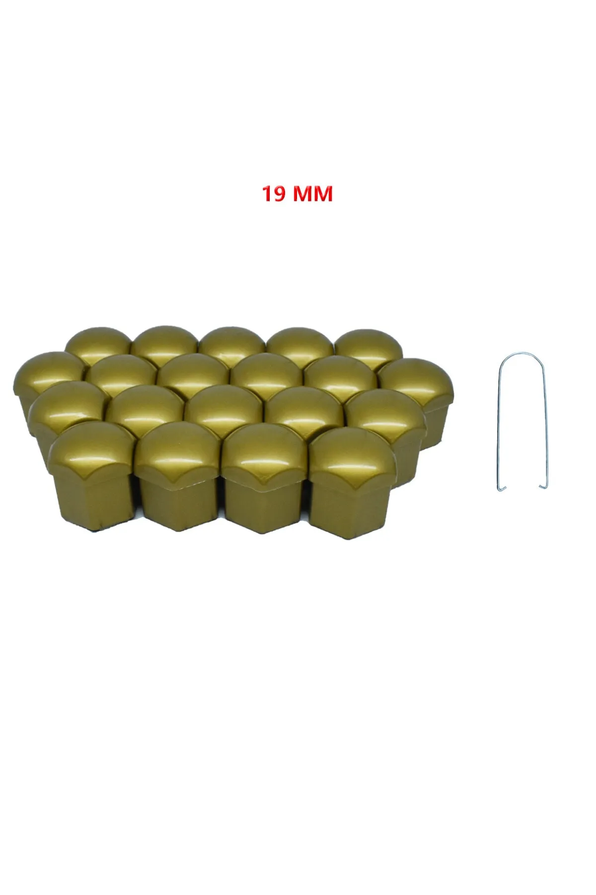 Bijon Kapağı Düz 19 Mm Altın 20 Li Set