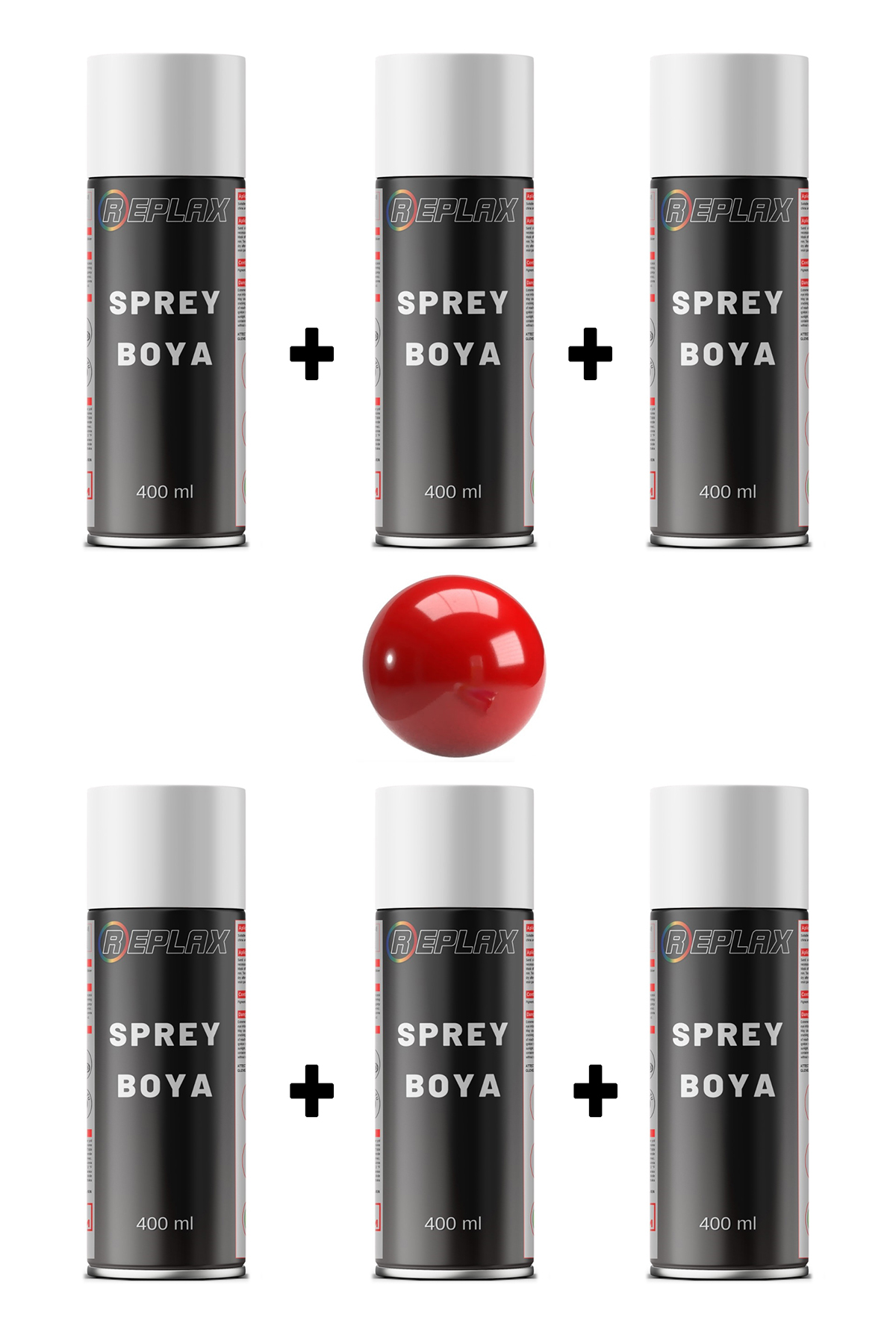 6 Adet Ral 3020 Trafik Kırmızı Sprey Boya 400 ml