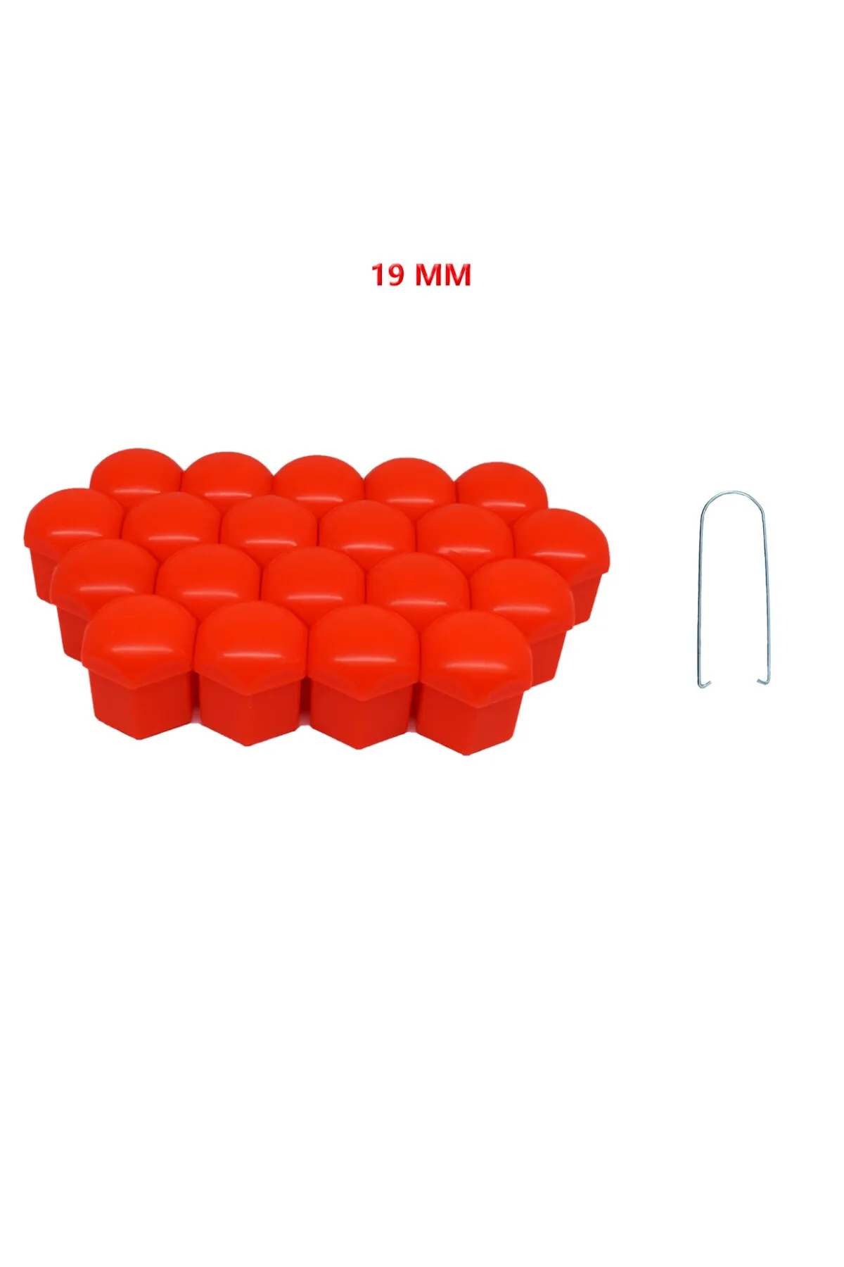 Bijon Kapağı Düz 19 Mm Turuncu 20 Li Set