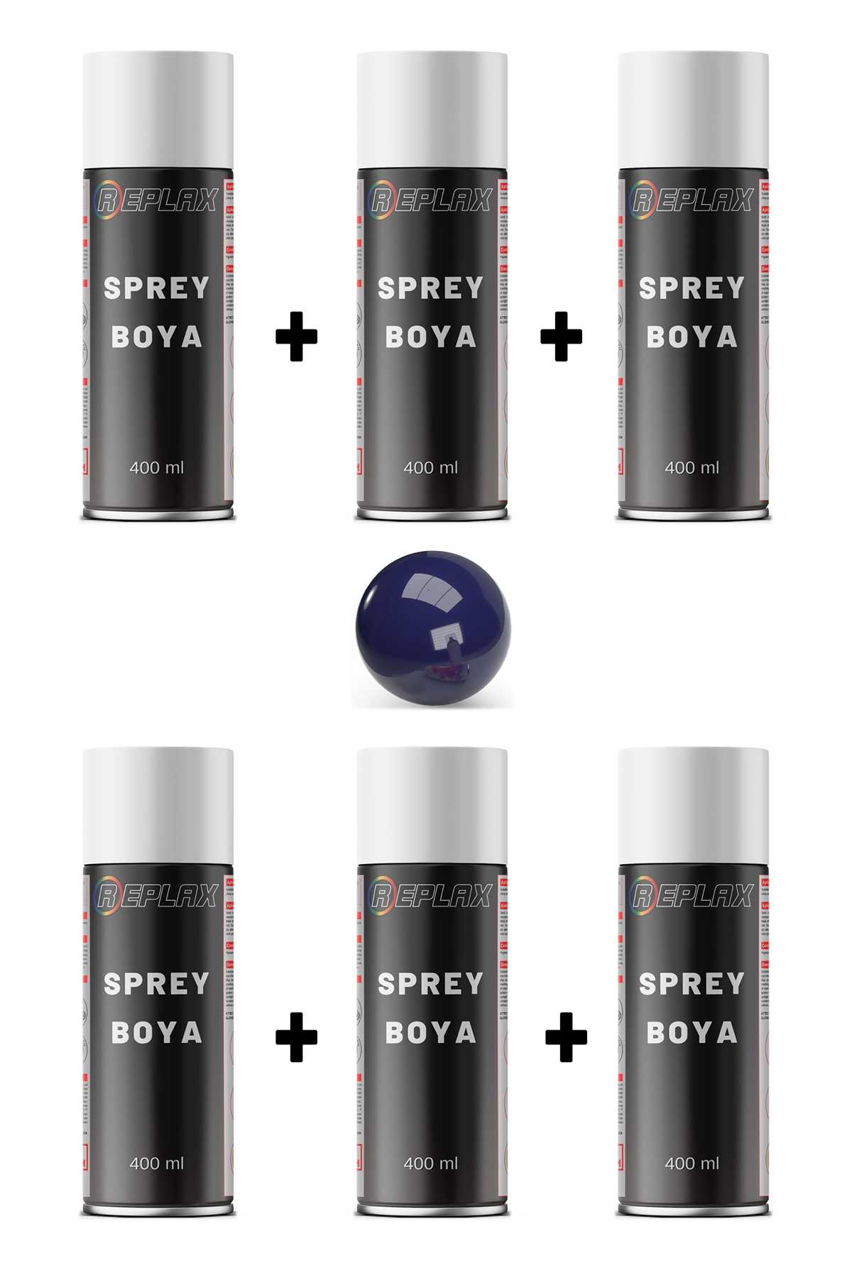 6 Adet Ral 5002 Lacivert Sprey Boya 400 ml