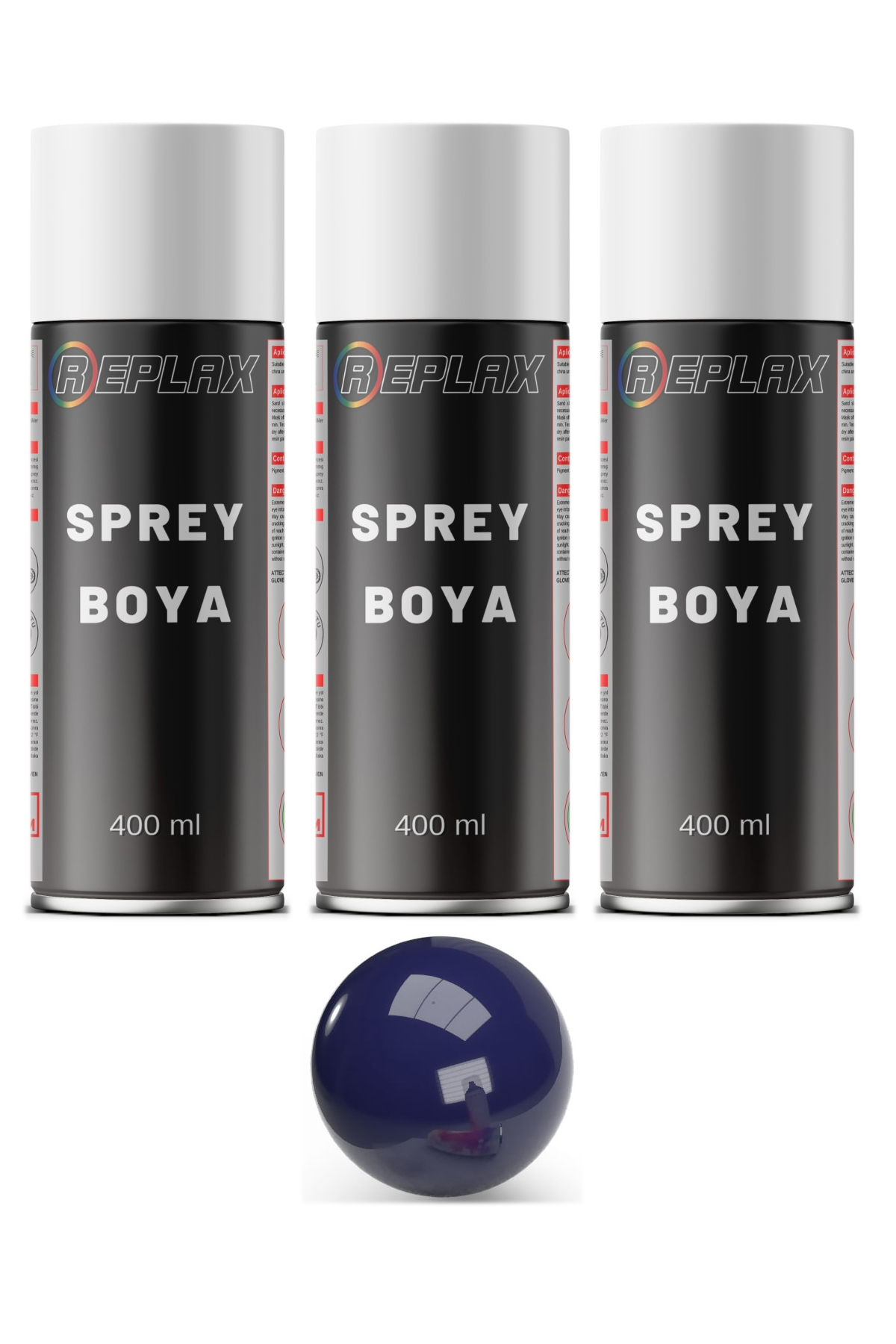 3 Adet Ral 5002 Lacivert Sprey Boya 400 ml