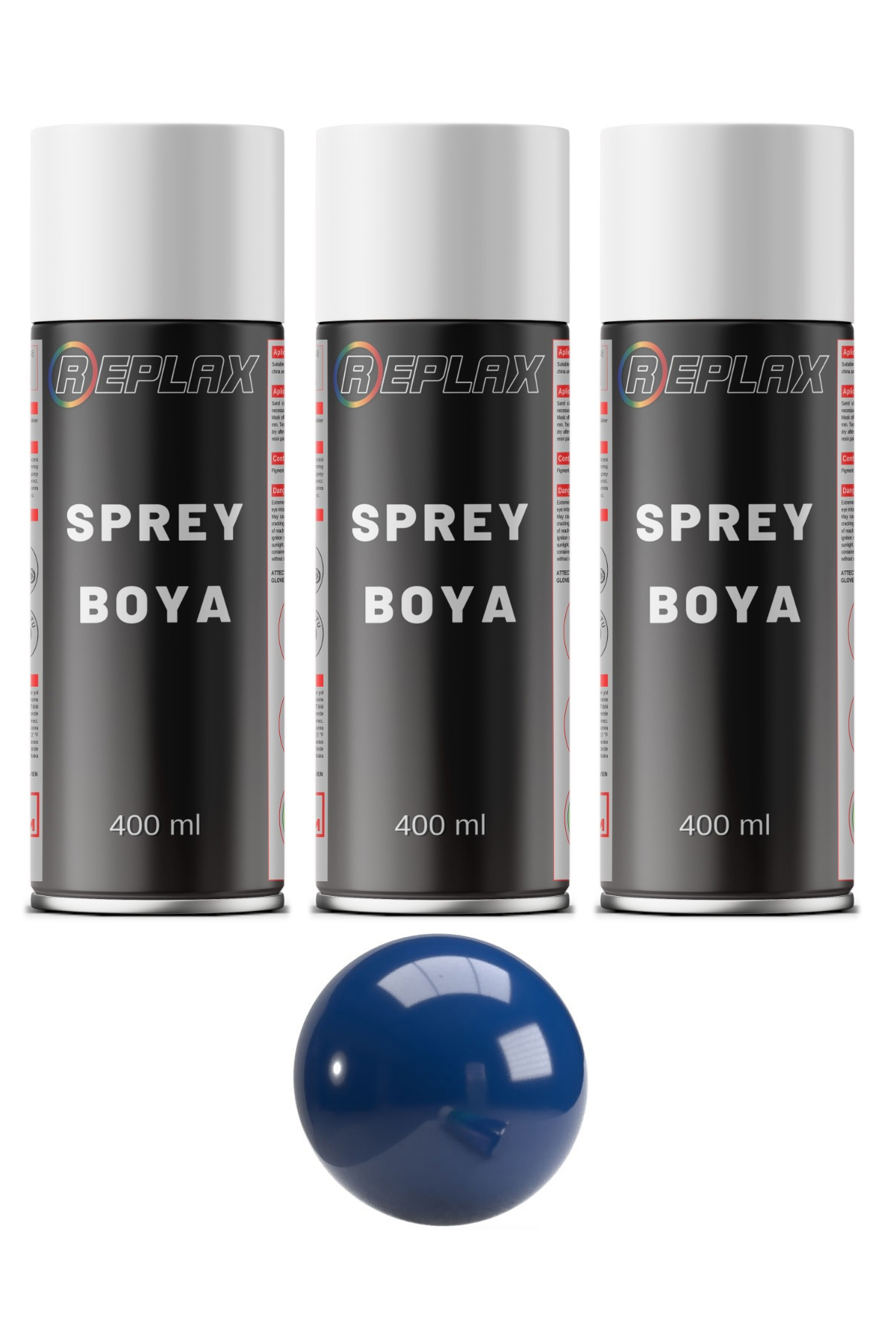 3 Adet Ral 5017 Trafik Mavi Sprey Boya 400 ml