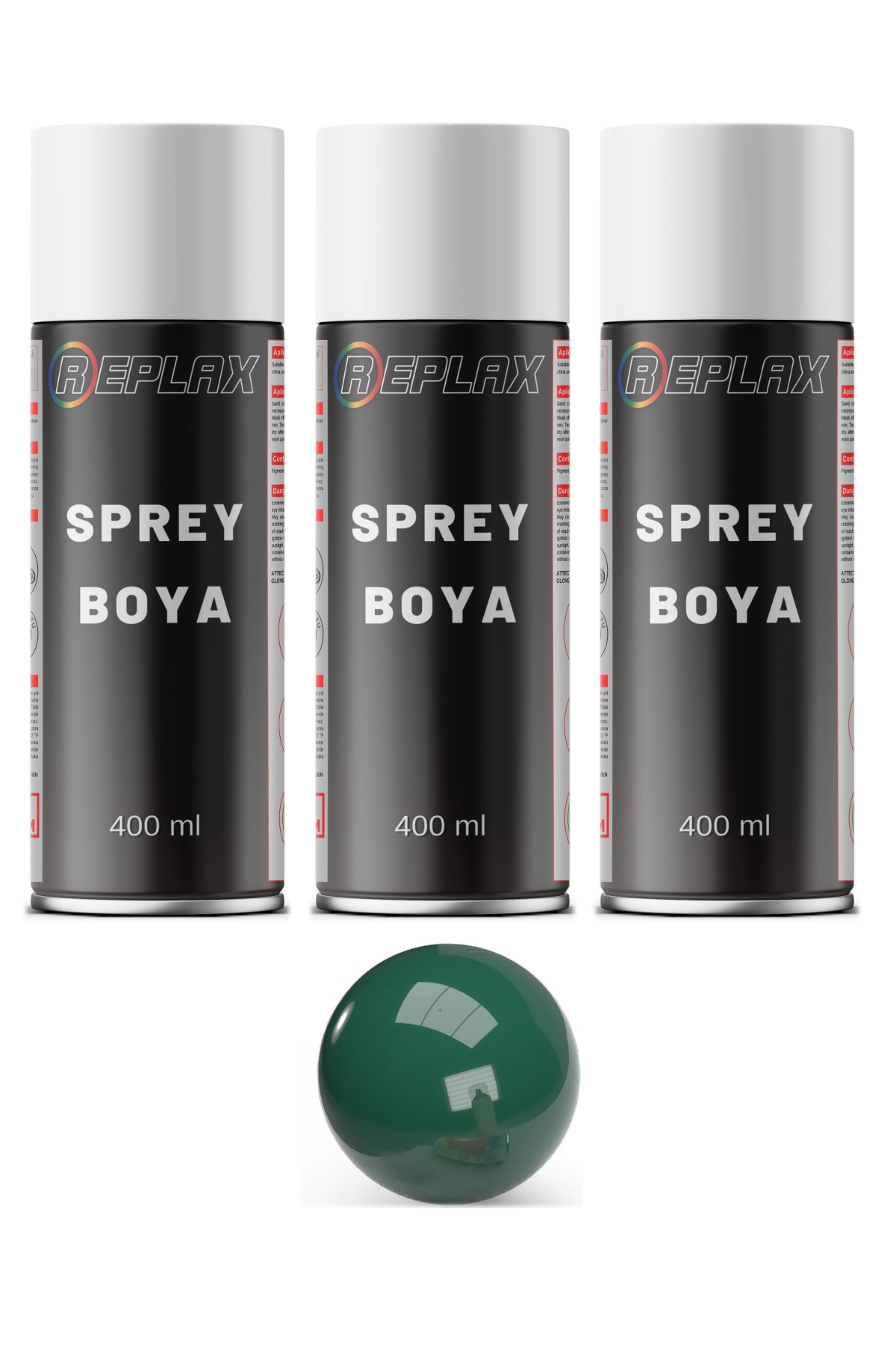 3 Adet Ral 6016 Türk Yeşili Sprey Boya 400 ml