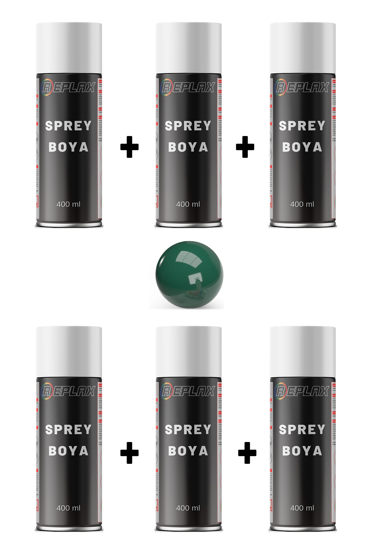 6 Adet Ral 6016 Türk Yeşili Sprey Boya 400 ml
