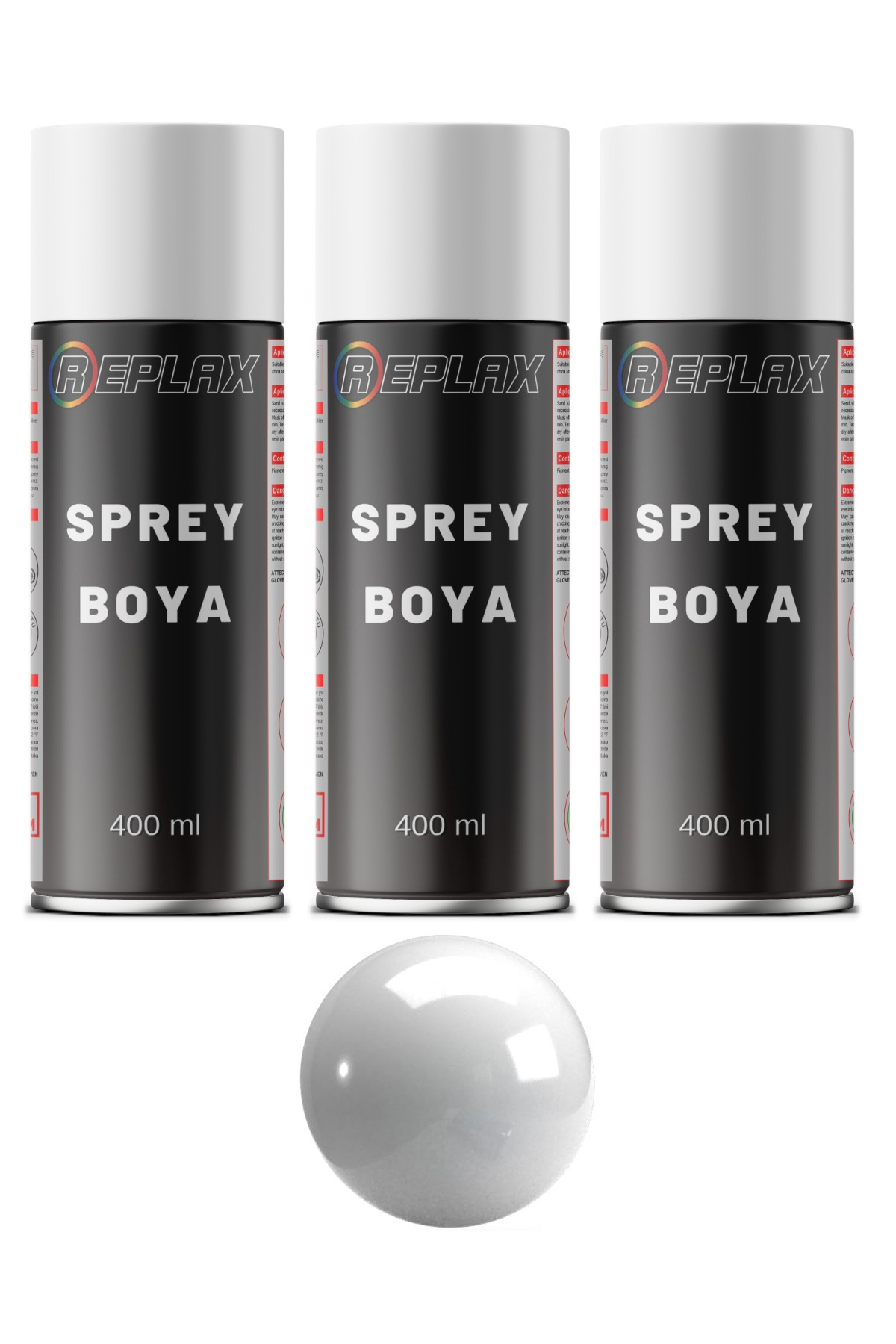 3 Adet Ral 7035 Açık Gri Sprey Boya 400 ml
