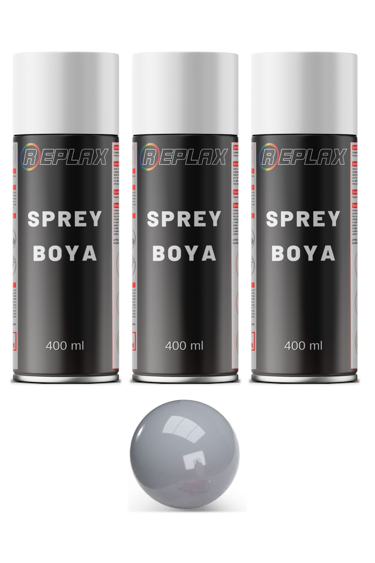 3 Adet Ral 7040 Beton Gri Sprey Boya 400 ml
