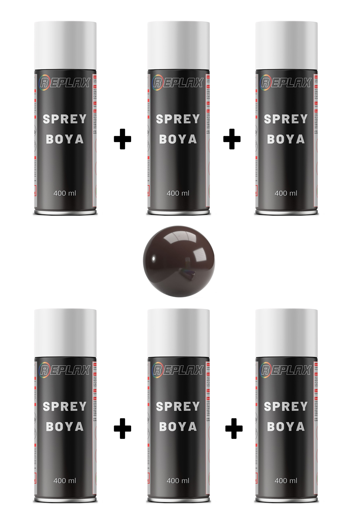 6 Adet Ral 8017 Çikolata Kahverengi Sprey Boya 400 ml