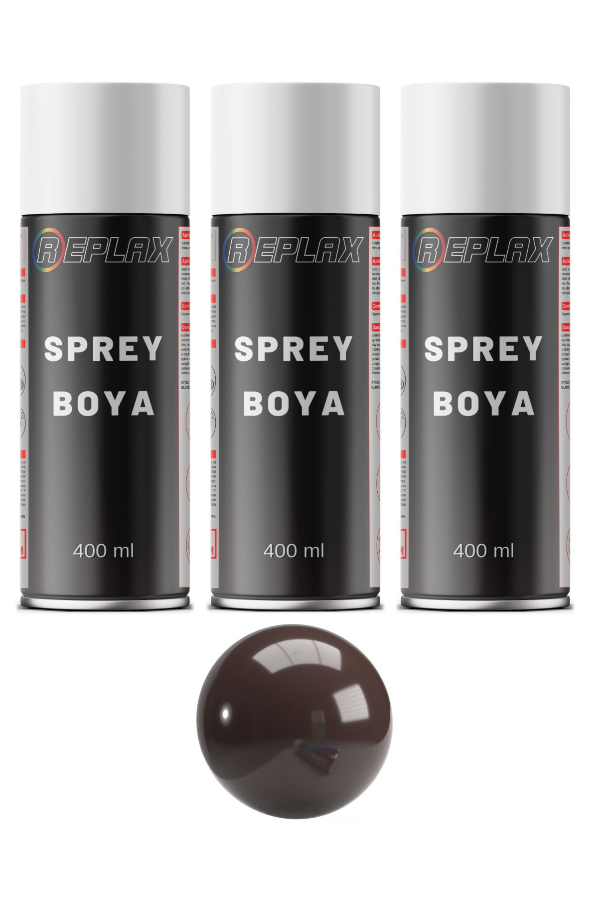 3 Adet Ral 8017 Çikolata Kahverengi Sprey Boya 400 ml