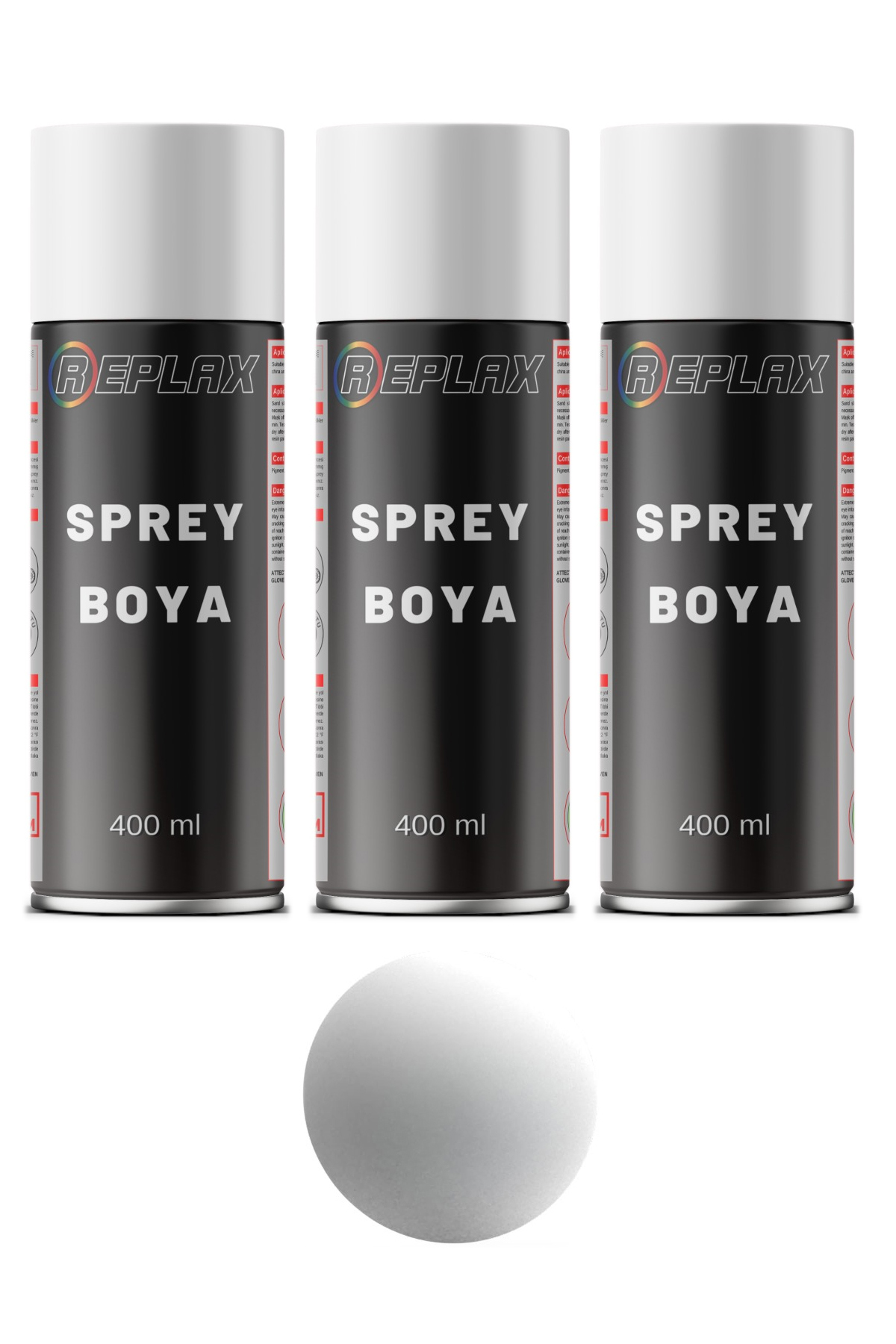 3 Adet Ral 9010 Mat Beyaz Sprey Boya 400 ml