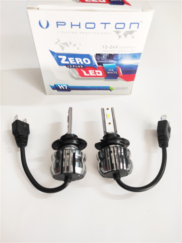Photon Zero H7 +3 Plus Fansız Led Xenon Buz Beyaz 12V-24V Uyumlu 6000 Kelvin