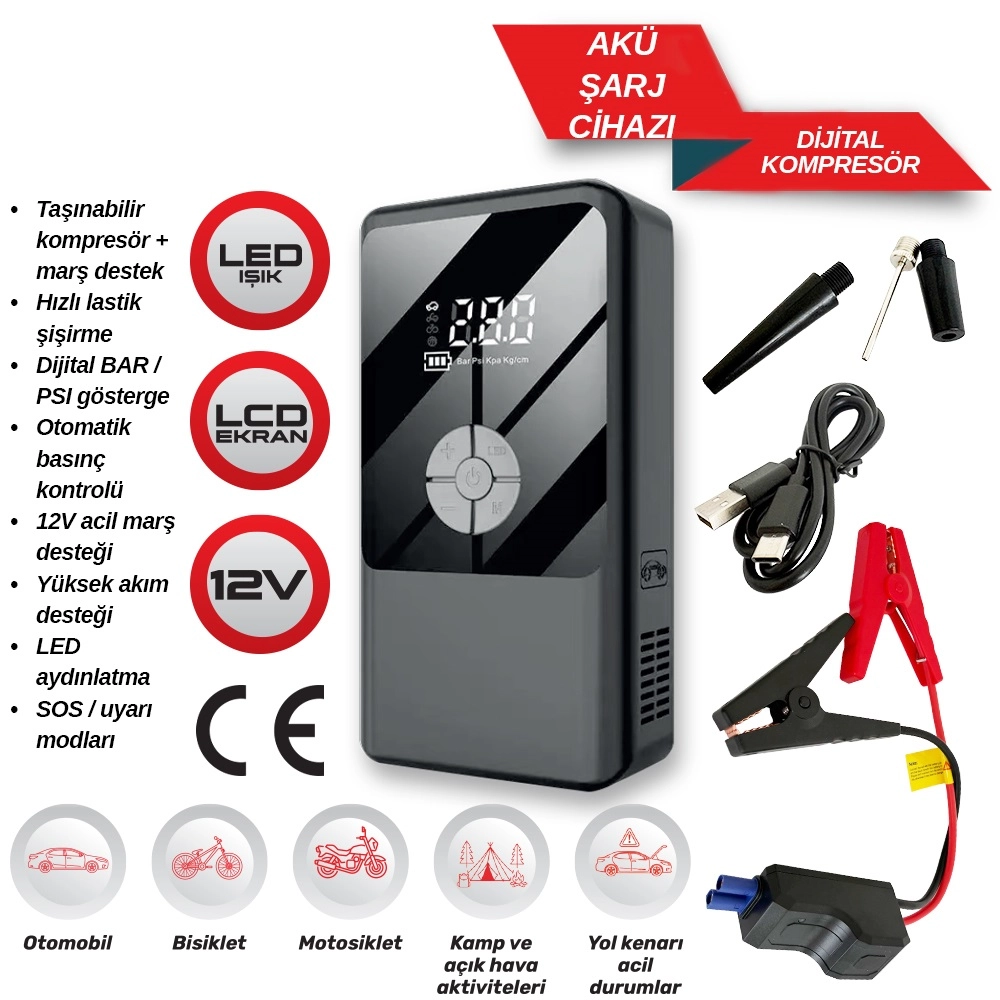 Replax Akü Takviye Cihazı + Dijital Hava Kompresörü 0470350