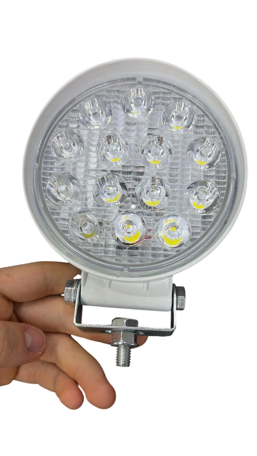 Off Road Sis Farı Çalışma Lambası Beyaz Kalın Kasa 14 Led Yuvarlak Su Geçirmez Sis Lambası br