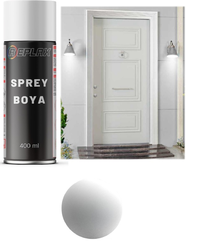 Mat Beyaz Çelik Kapı Sprey Boyası 400 Ml