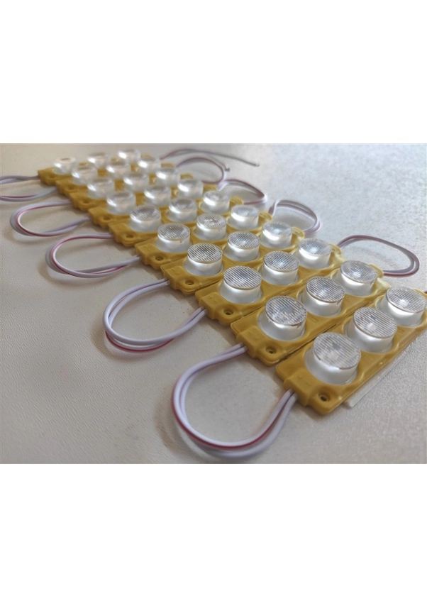 Camlı Parmak Led Lamba Turuncu 12 Volt Su Geçirmez 10,lu 3m Bantlı Kesilebilir Br0409926