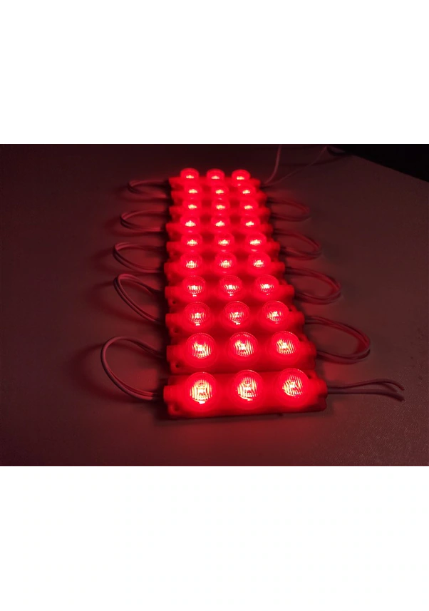 Replax Camlı Parmak Led Lamba Kırmızı 24 Volt Su Geçirmez 10,lu 3m Bantlı Kesilebilir BR0409936