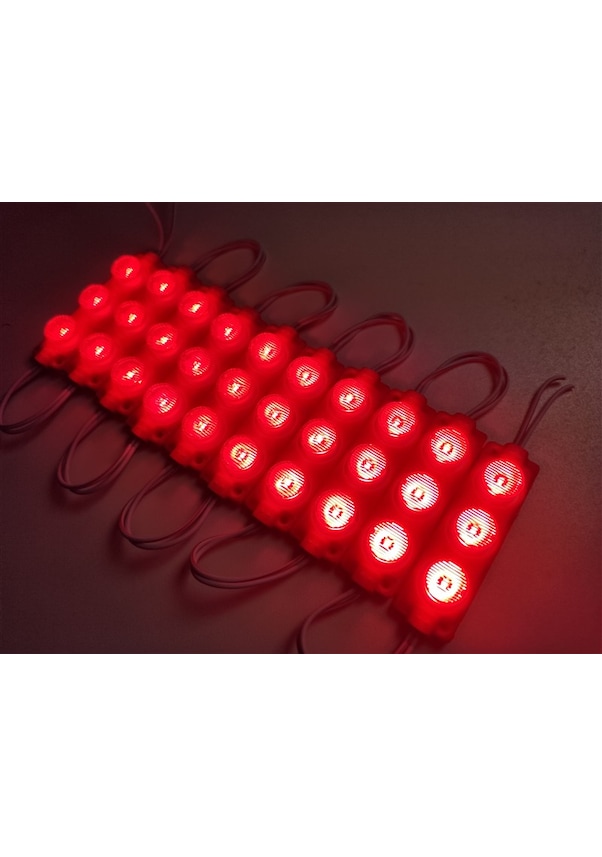 Replax Camlı Parmak Led Lamba Kırmızı 24 Volt Su Geçirmez 10,lu 3m Bantlı Kesilebilir BR0409936