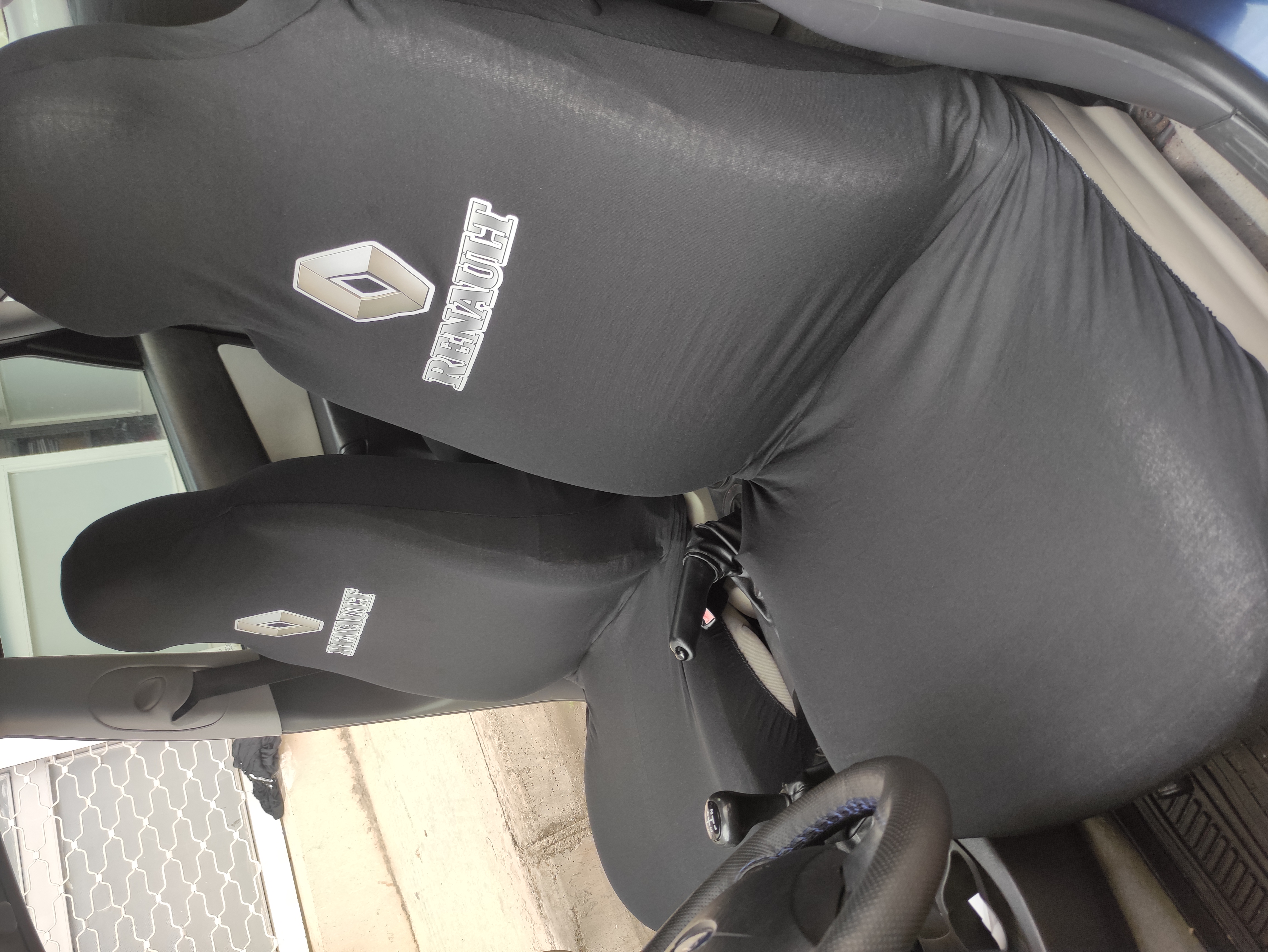 Renault Siyah Oto Atlet Servis Kılıfı 4 Parça Ser-0022