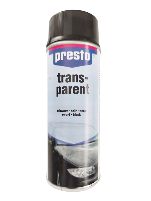Presto Sprey Far Stop Boyası Siyah Transparan Boya 400 Ml.