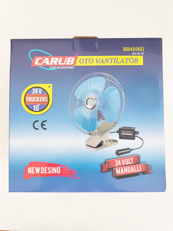 Oto Vantilatör 24 Volt 10 Inç Mandallı Çakmaklık Girişli 6400402