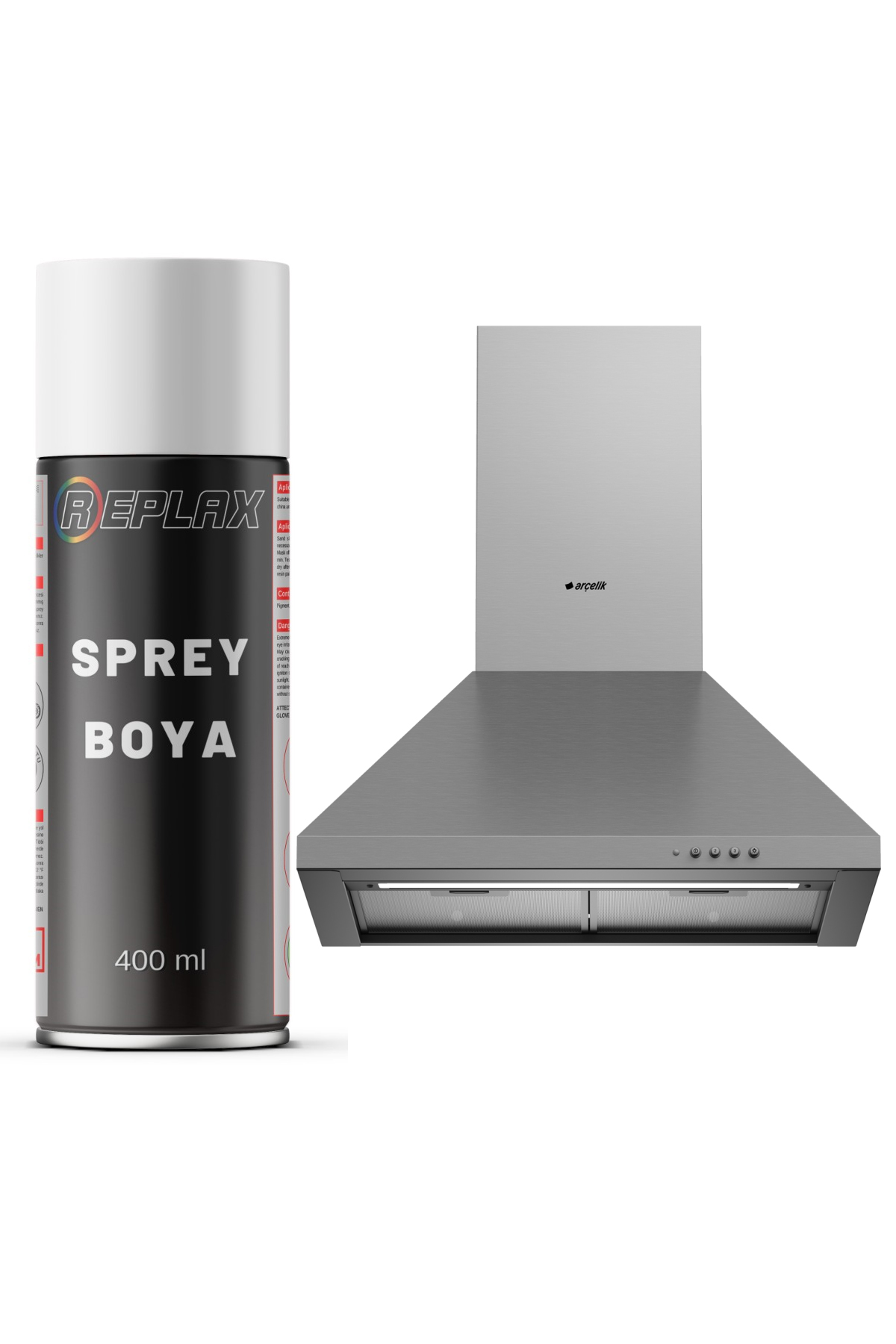 Inox Davlumbaz Sprey Boya 400 Ml