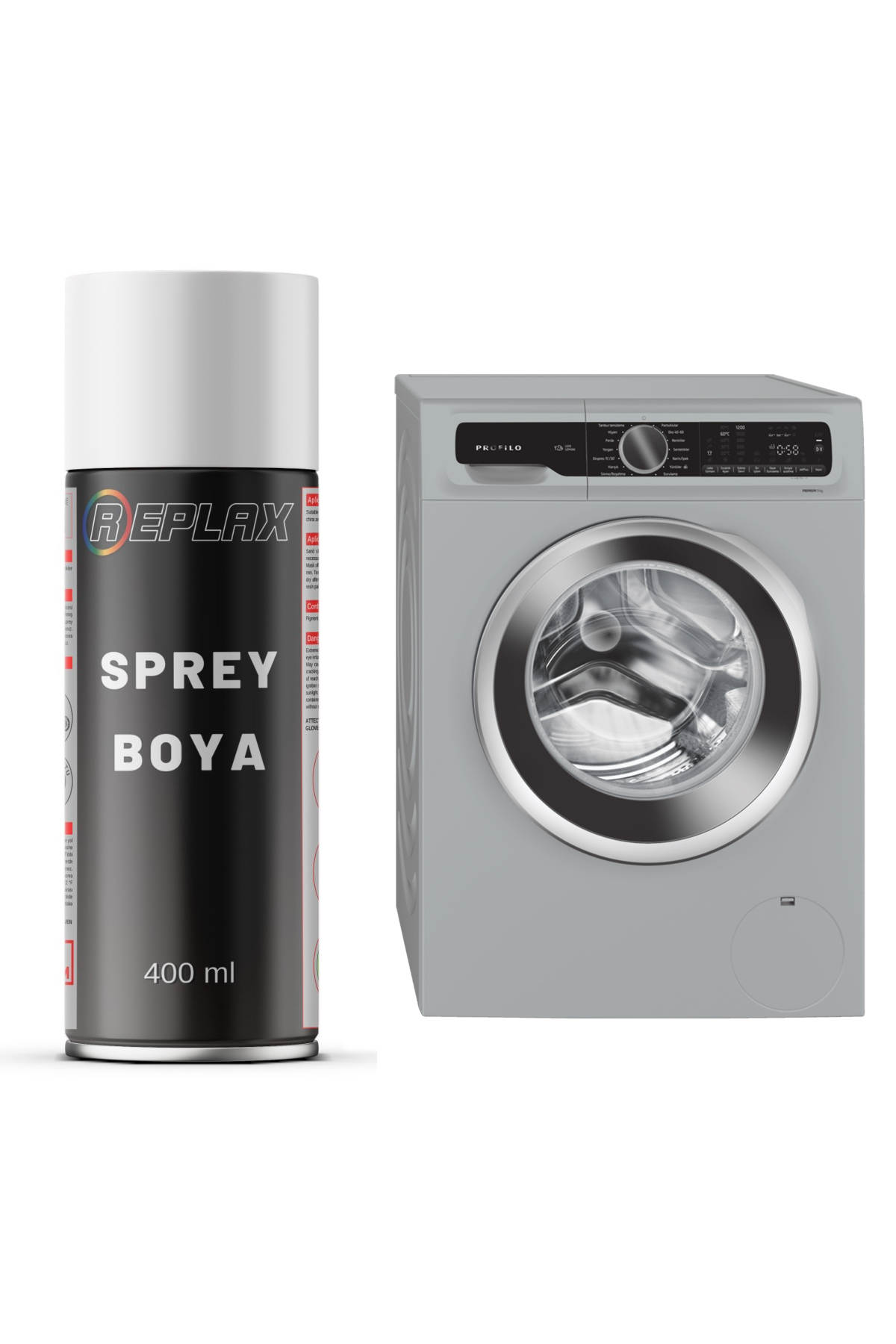 Inox Çamaşır Makinası Sprey Boya 400 Ml