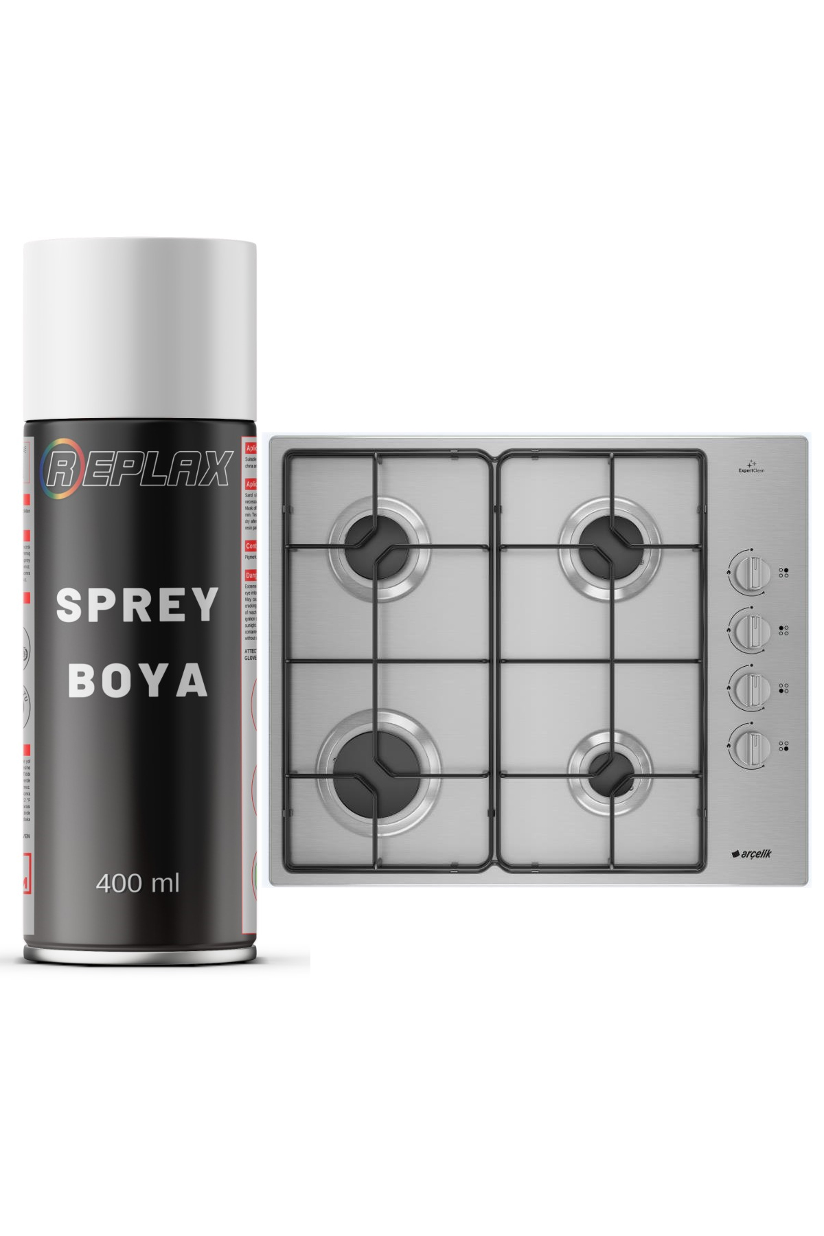 Inox Ankastre Ocak Sprey Boya 400 Ml