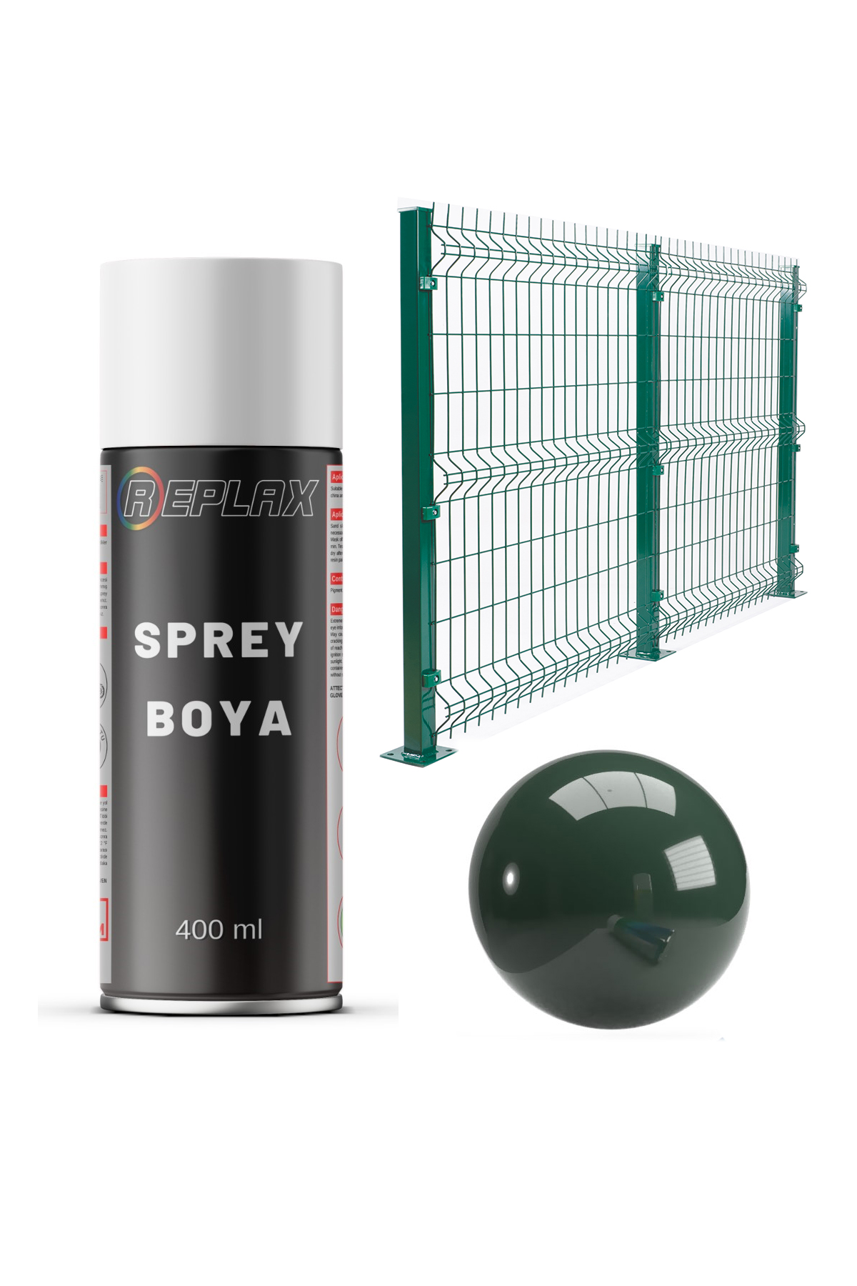 12 Adet Ral 6005 Koyu Çit Yeşili Sprey Boya 400 ml