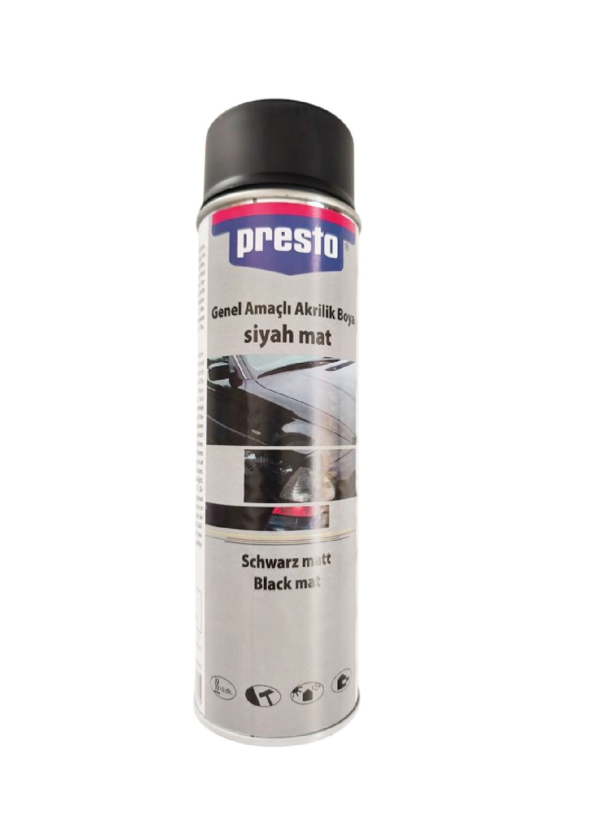 Mat Siyah Sprey Jant Boyama Seti+Vernik+Astar 500 Ml.