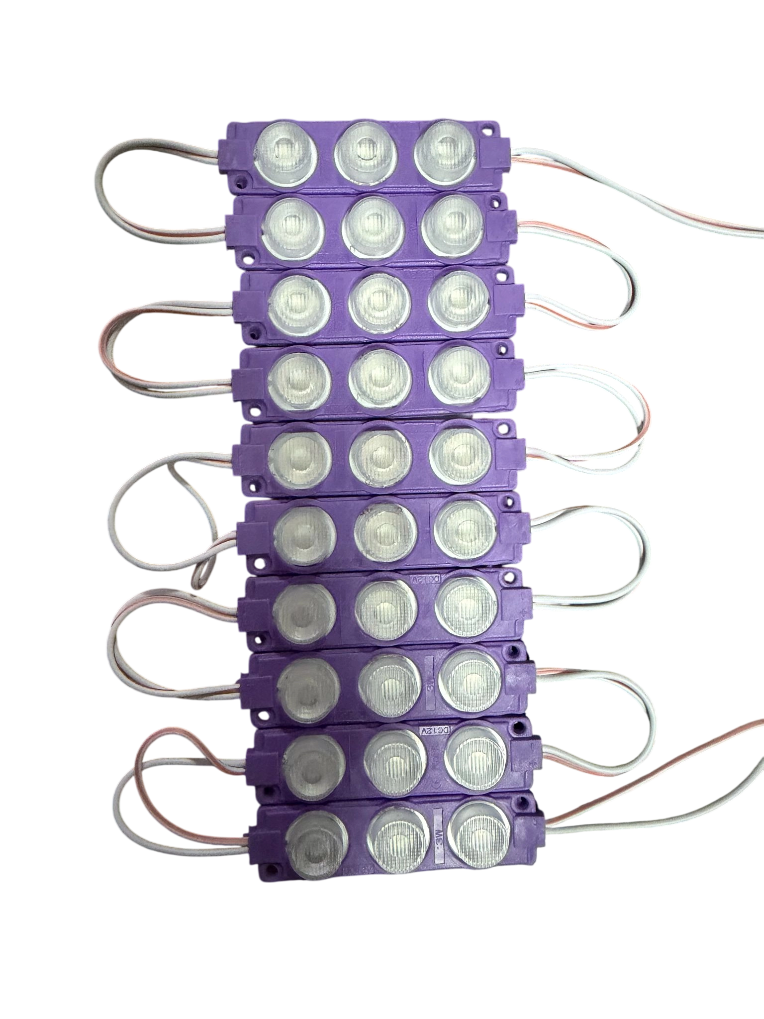 Camlı Parmak Led Lamba Mor 24 Volt Su Geçirmez 10,lu 3m Bantlı Kesilebilir Br0409934