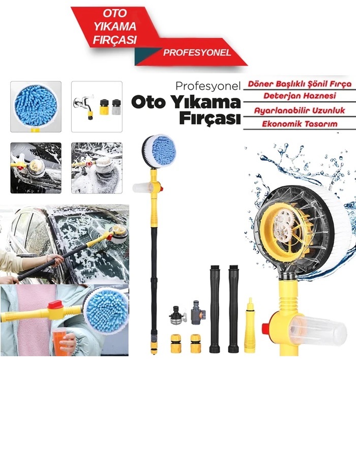 Oto Yıkama Fırçası Mop Saplı profesyonel br0922559