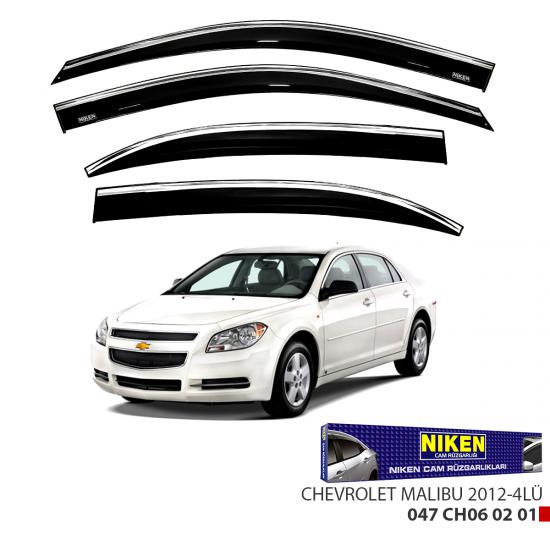 Replax Chevrolet Malibu 2012 Sonrası Kromlu Cam Rüzgarlığı 4Lü