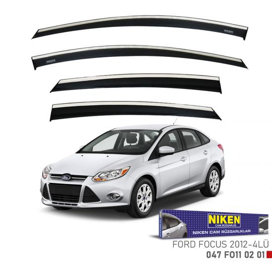 Replax Ford Focus 2019 Sonrası Kromlu Cam Rüzgarlığı 4Lü