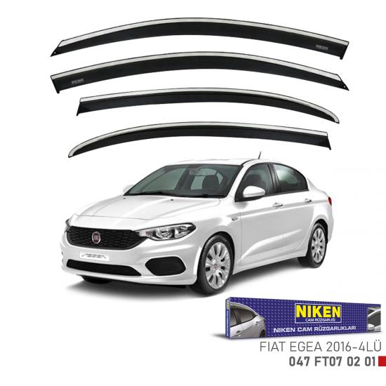 Niken Fiat Egea 2016 Sonrası Kromlu Cam Rüzgarlığı 4Lü