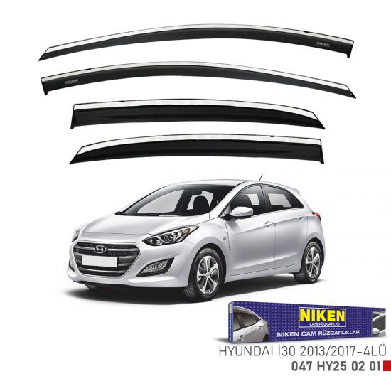 Replax Hyundai İ30 2017 Sonrası Kromlu Cam Rüzgarlığı 4Lü