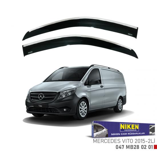 Replax Mitsubishi L200 Triton 2015 Sonrası Kromlu Cam Rüzgarlığı 4Lü