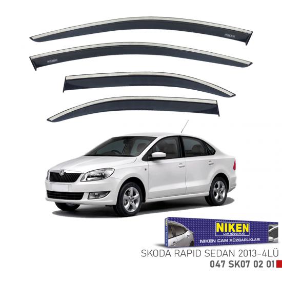 Replax Seat Leon 2013 Sonrası Kromlu Cam Rüzgarlığı 4Lü