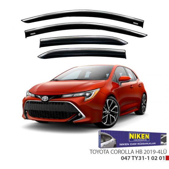 Replax Toyota Corolla Cross 2020 Sonrası Kromlu Cam Rüzgarlığı 4Lü