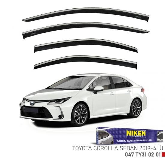 Replax Toyota Yaris Cross 2021 Sonrası Kromlu Cam Rüzgarlığı 4Lü