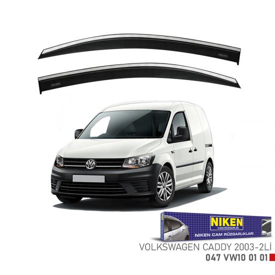 Replax Vw Caddy 2003-2019 Arası Kromlu Cam Rüzgarlığı 2Li