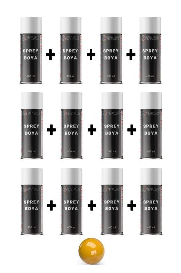 12 Adet Ral 1007 Koyu Nergiz Sarı Sprey Boya 400 ml