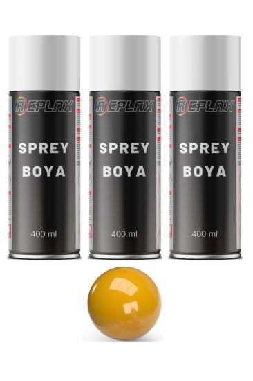 3 Adet Ral 1007 Koyu Nergiz Sarı Sprey Boya 400 ml