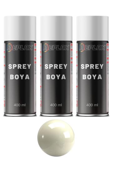3 Adet Ral 1013 Kırık Beyaz Sprey Boya 400 ml