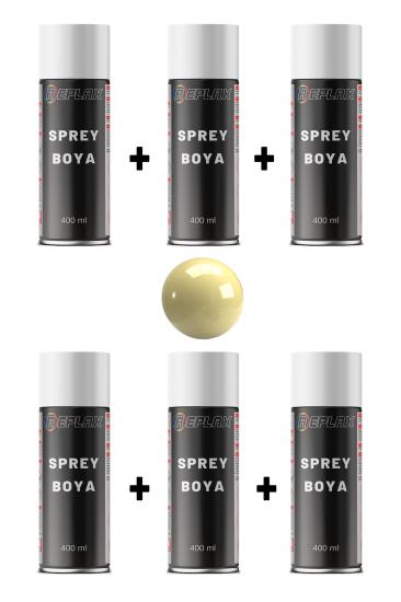 6 Adet Ral 1015 Fil Dişi Beji Sprey Boya 400 ml