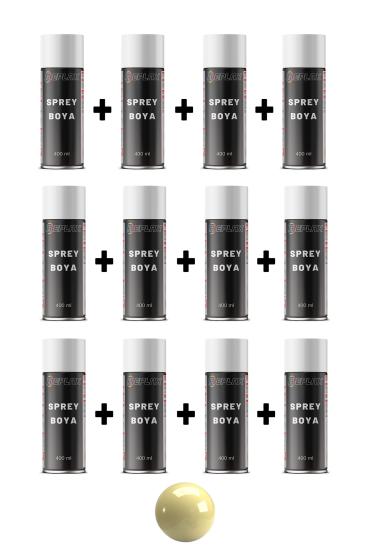 12 Adet Ral 1015 Fil Dişi Beji Sprey Boya 400 ml